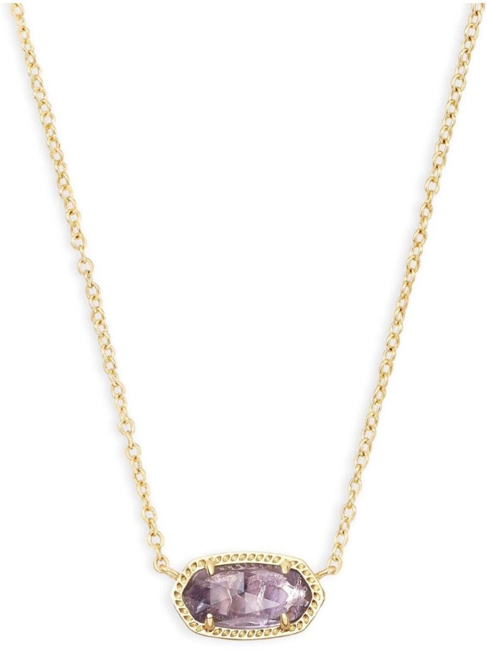 Women's GOLD AMETHYST Curb Scott Elisa Fashion Jewellery Pendant Necklaces